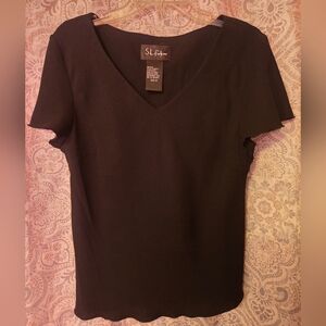 SL Fashions top, Black, Size 14
